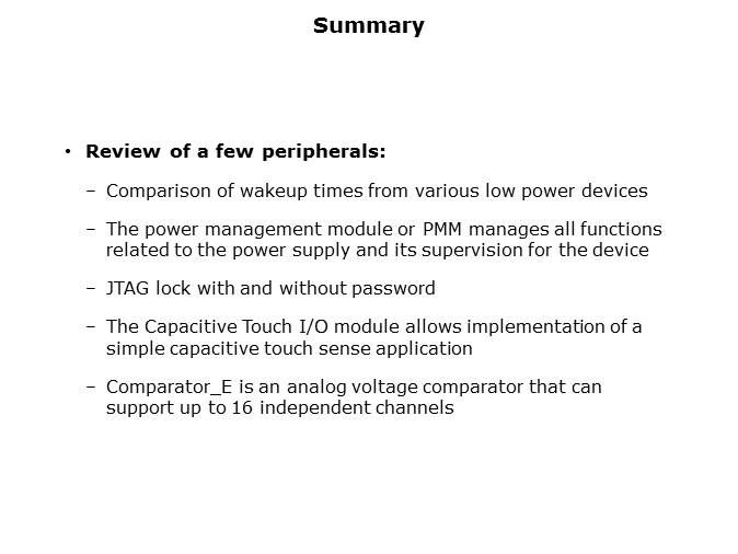 MSP460FR5969 Low Power FRAM MCU Slide 24