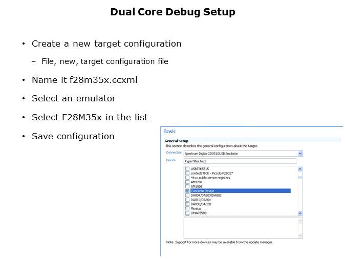 Code Composer Support for the Concerto Line Slide 6