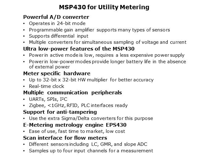 MSP430 for Utility Metering Solutions Slide 10