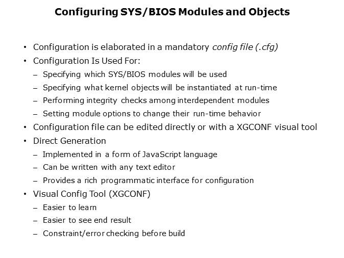 SYS/BIOS: Introduction to Real-Time Operating Systems Slide 10