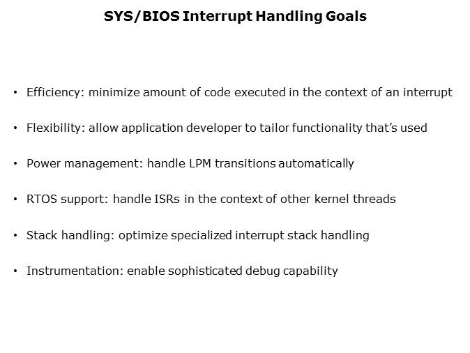 SYS/BIOS: MSP430 Support Slide 6