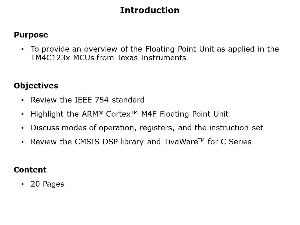 Tiva C TM4C123x FPU Slide 1