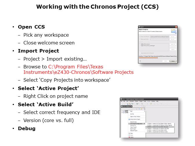 eZ430 Development Tool Overview Slide 19