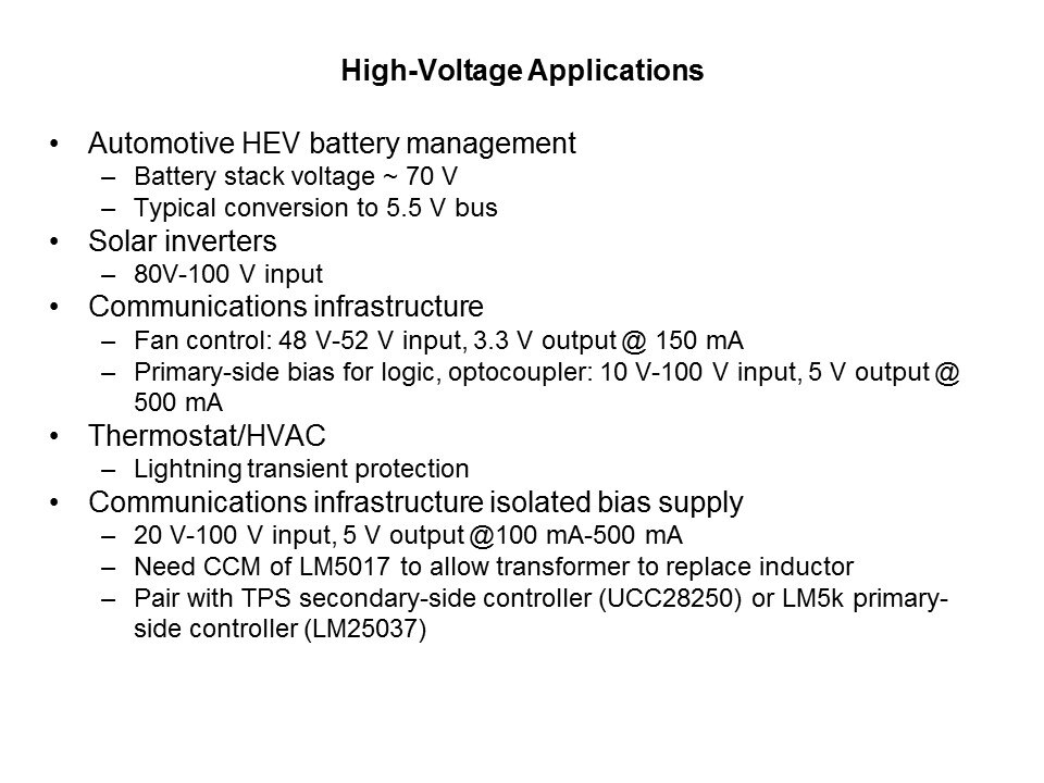 LM5017 Synchronous Buck Converter and COT Slide 4