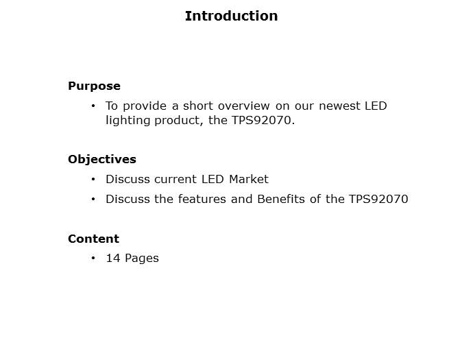 TPS92070 Offline Dimmable LED Lighting Driver Controller Slide 1