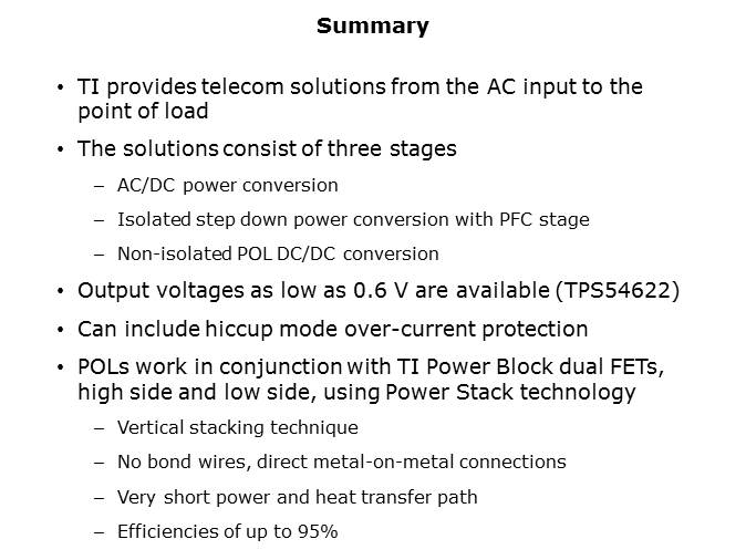 Telecom Point-of-Load Solution Slide 17