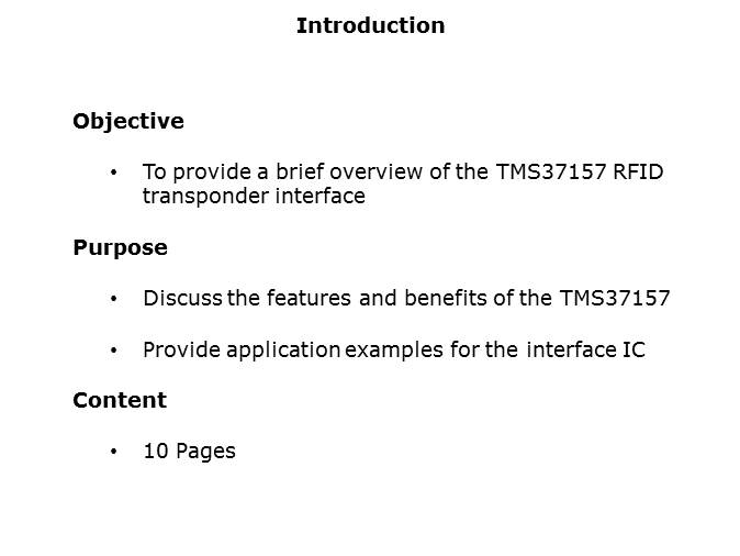 RF Introduction to TMS37157 PaLFI Slide 1