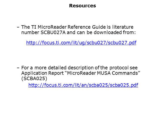 RF Low Frequency RF MicroReader Slide 22