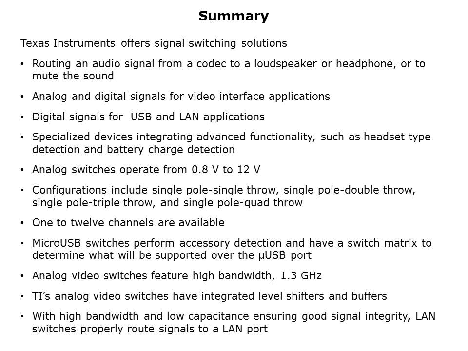 Signal Switch Solutions Slide 17