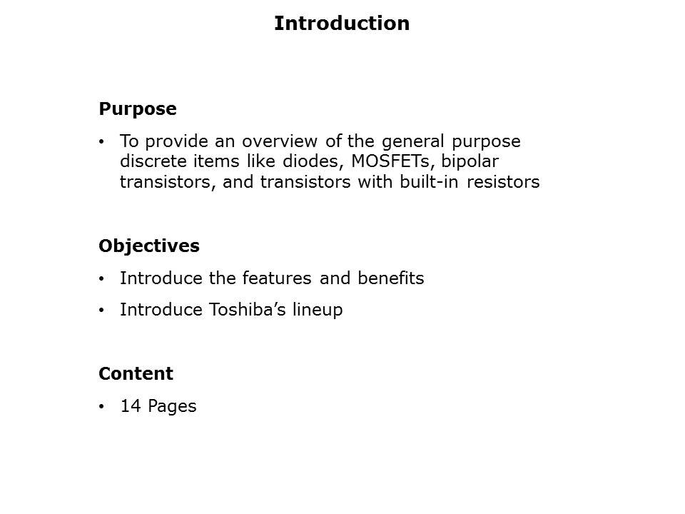 General Purpose Discrete Items Slide 1