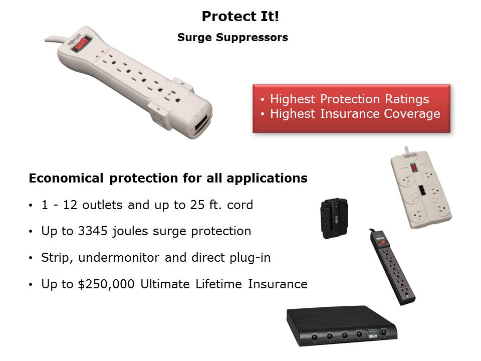 Select a Tripp Lite Surge Suppressor Slide 18