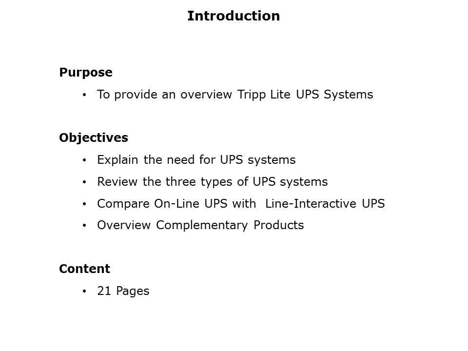 UPS Systems Slide 1