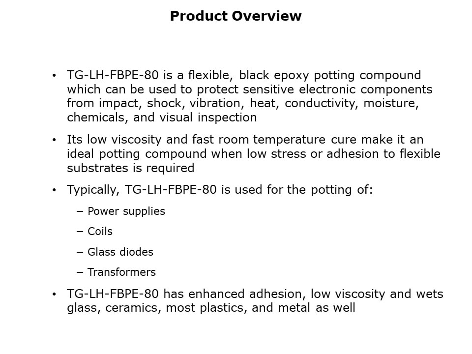 Flexible Black Epoxy Potting Compounds Slide 2