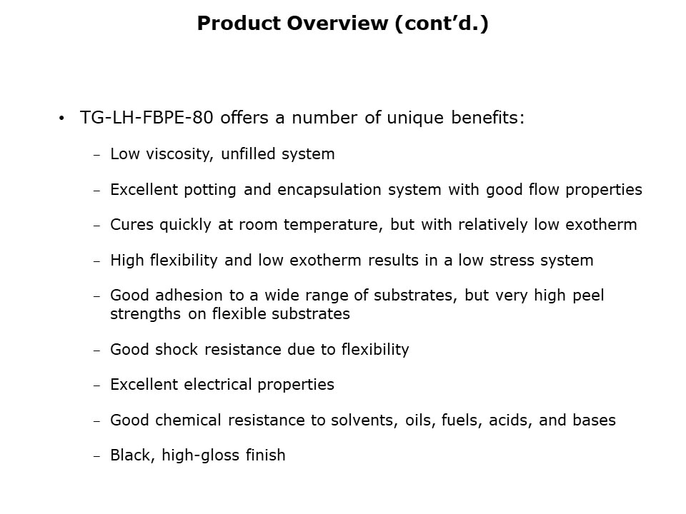 Flexible Black Epoxy Potting Compounds Slide 4