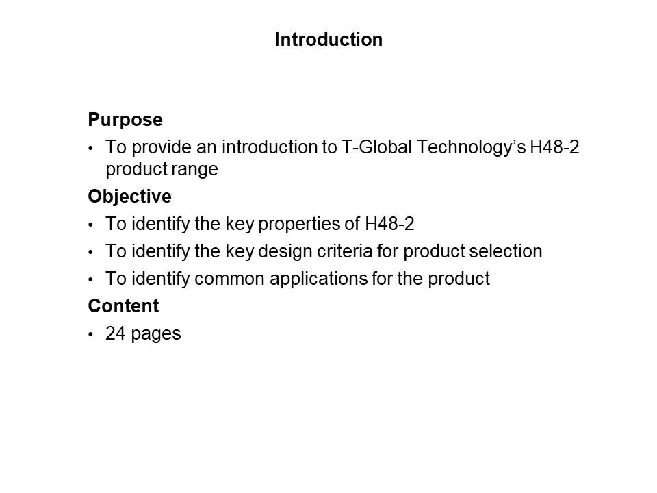 H48 Product Range Slide 1