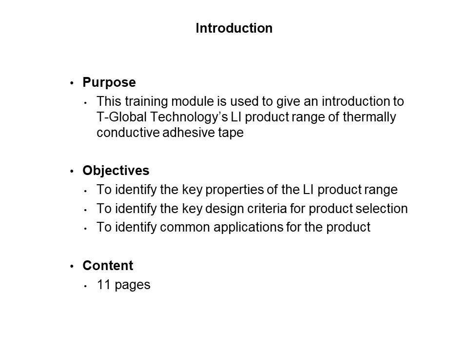 LI Series Thermal Interface Material Slide 1