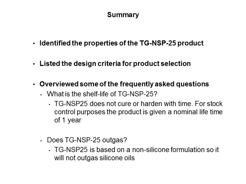 NSP-25 Non-Silicone Putty Introduction Slide 16