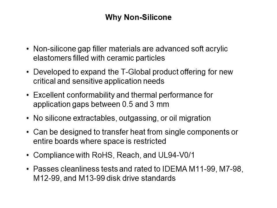 Non-Silicone Gap Fillers Slide 2