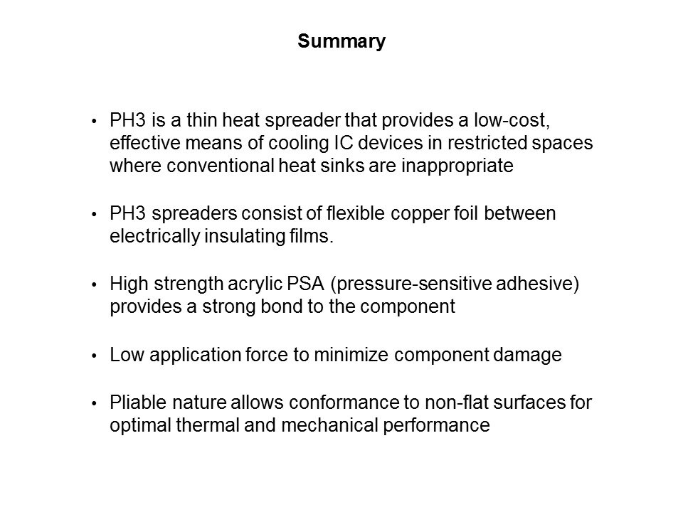 PH3 Heat Spreader Line Slide 9