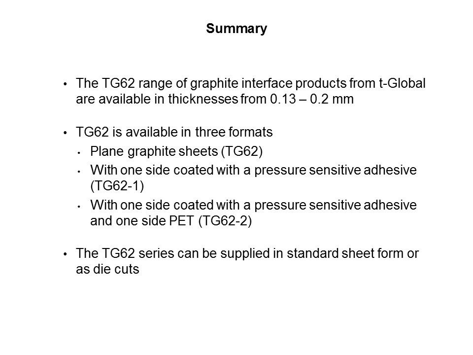 T62 Graphite Based Thermal Interface Products Slide 9