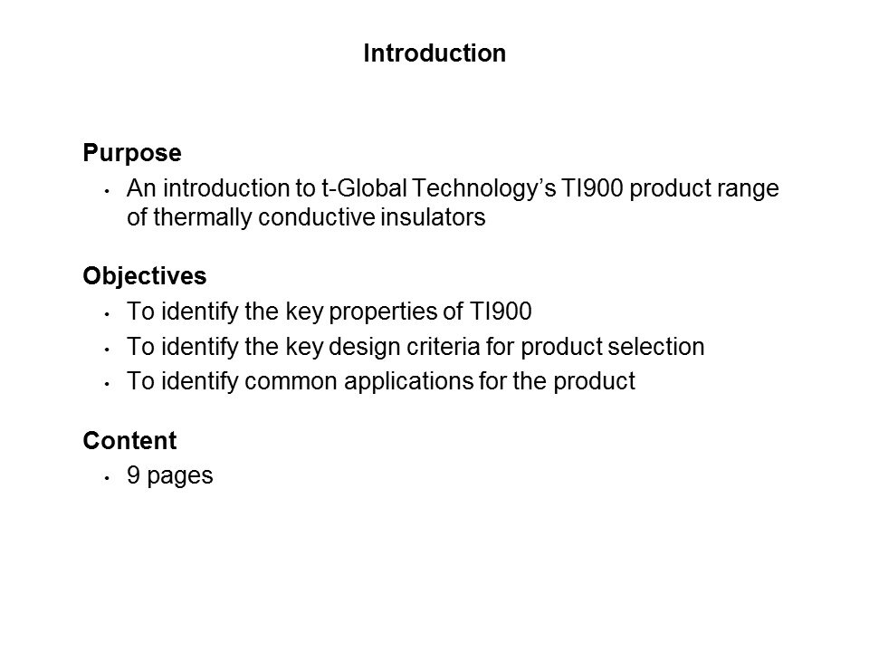 TI900 Silicone Based Thermally Conductive Insulators Slide 1