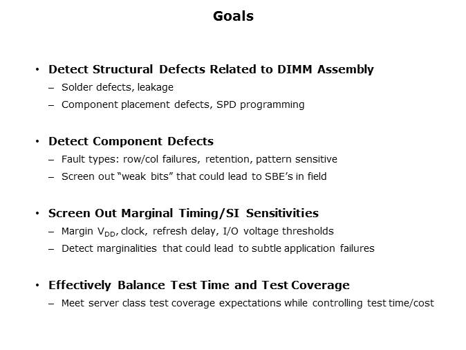 DRAM Module Testing and Reliability Monitoring Slide 2