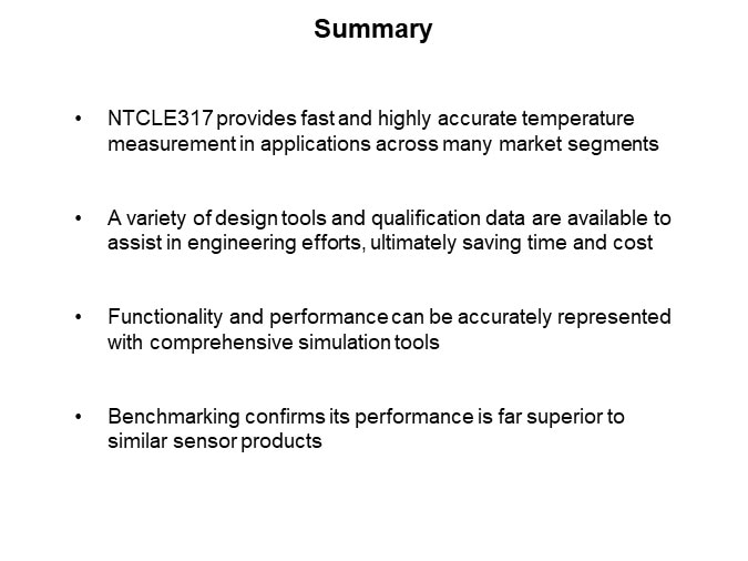 Image of Vishay BC NTCLE317 Temperature Sensor - Summary