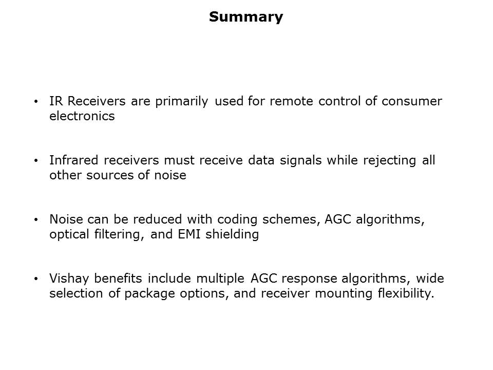 Remote Control Infrared Receivers Slide 21