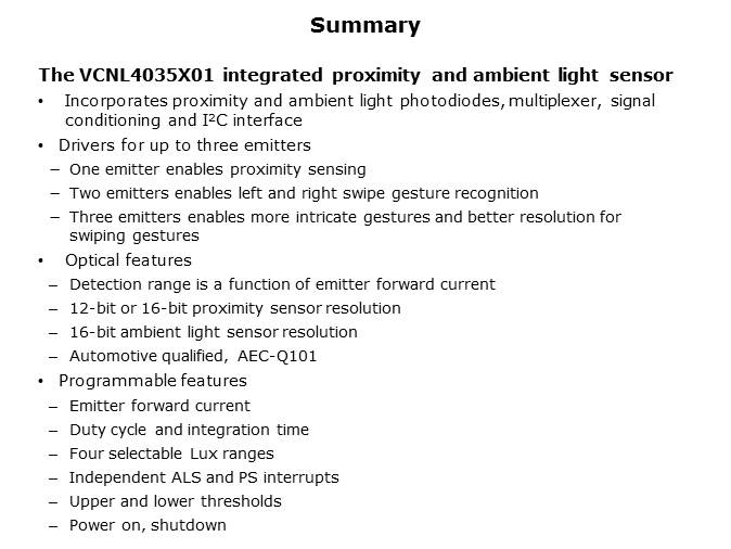 VCNL4035X01 Digital Gesture Sensor Slide 11
