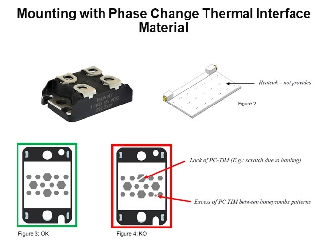 Mounting with Phase Change Thermal Interface Material