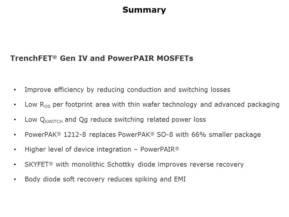 TrenchFET Gen IV MOSFETs PowerPAIR Slide 17