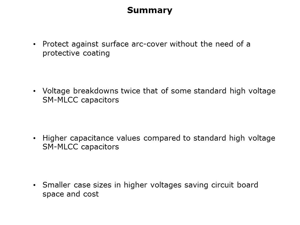 HVArc Guard Surface Mount MLCC Slide 23