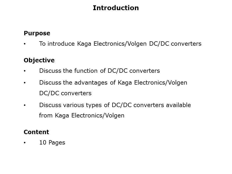 General Purpose DC-DC Converters Slide 1