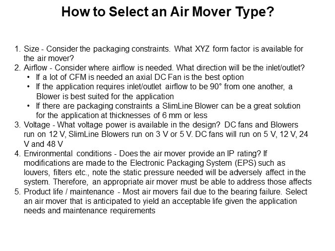 How to Select an Air Mover Type?