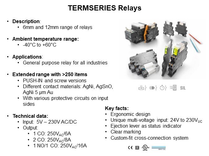 Image of Weidmüller Klippon® Relay TERMSERIES Relay Modules - TERMSERIES Relays