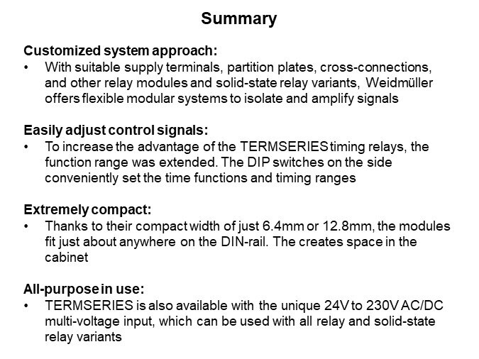 Image of Weidmüller Klippon® Relay TERMSERIES Relay Modules - Summary