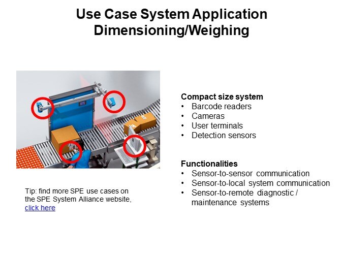 Use Case System Application Dimensioning/Weighing