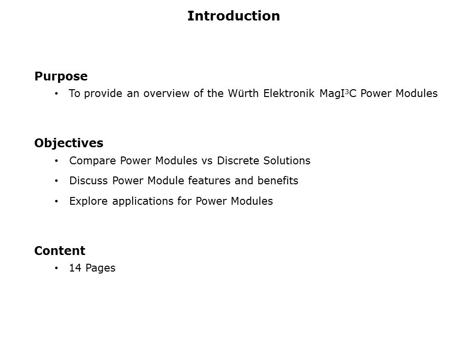 MagI3C Power Modules Slide 1