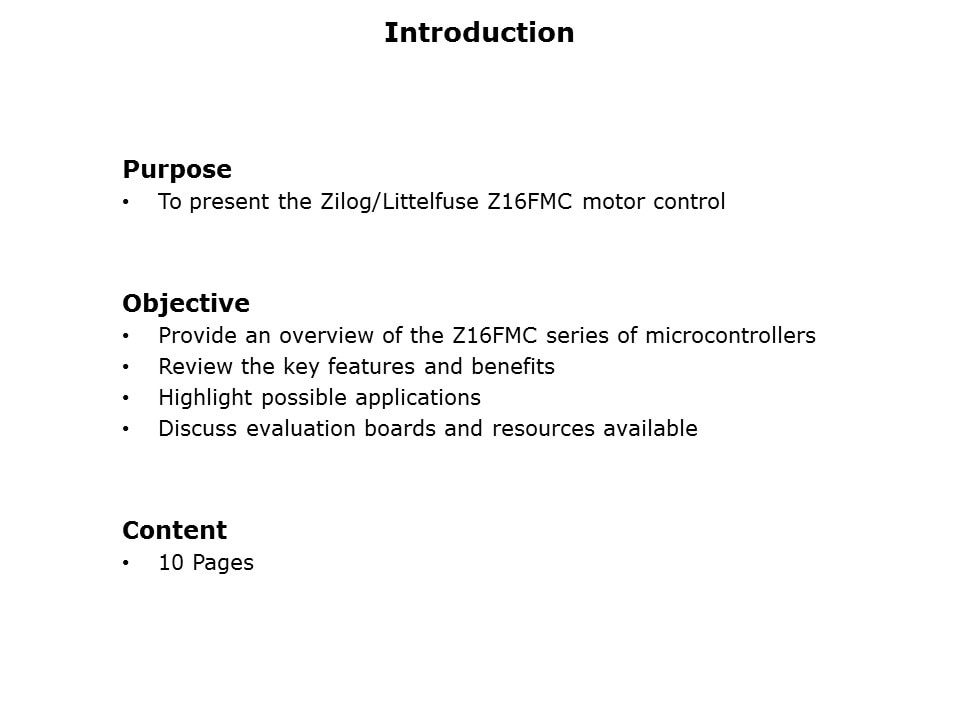 Z16FMC Motor Control Capabilities Slide 1