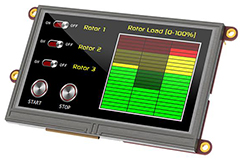 Image of 4D Systems' uLCD-43 4.3” Diablo16 LCD TFT Intelligent Display Module