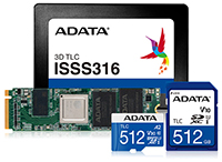 Image of ADATA's Industrial-Grade NVMe/SATA Solid State Drive and Memory Cards