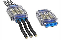 Image of KYOCERA AVX's 9289-000 Series 3-way Waterproof Wire-to-Wire Connectors