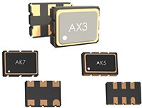 Image of Abracon's AX3, AK5, and AK7 ClearClock™ XO Series