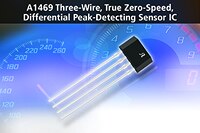 Allegro MicroSystems 的 A1469 三线、真零速、差分式峰值检测传感器 IC 图片