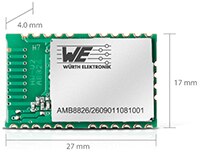 Wurth Electronics 868 MHz 长距离无线电模块的图片