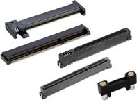 Image of Amphenol's Cool Edge® 0.80 mm and Slim Cool Edge® 0.65 mm Hybrid Power and Signal Connectors