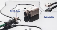 Amphenol LTW M12 X 編碼轉 RJ45 Cat.6A 配接器的圖片