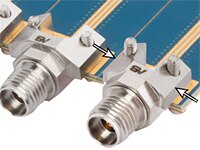Image of Amphenol SV Microwave's Reduced Flange Solderless Coaxial PCB Edge Launch Connectors