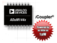 Image of Analog Devices' ADuM144x Low-Power Digital Isolators