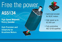 Image of ams OSRAM AS5134 High Speed Magnetic Rotary Encoder